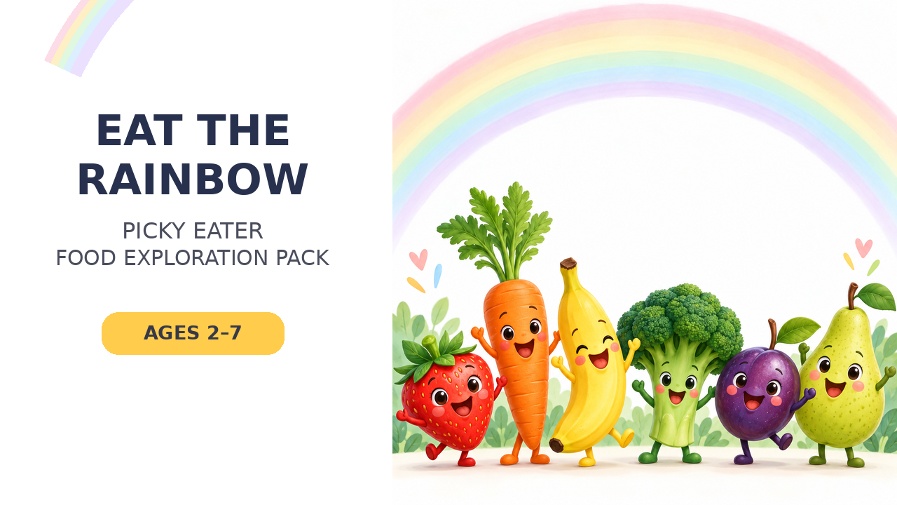 Eat the Rainbow picky eater food exploration pack cover